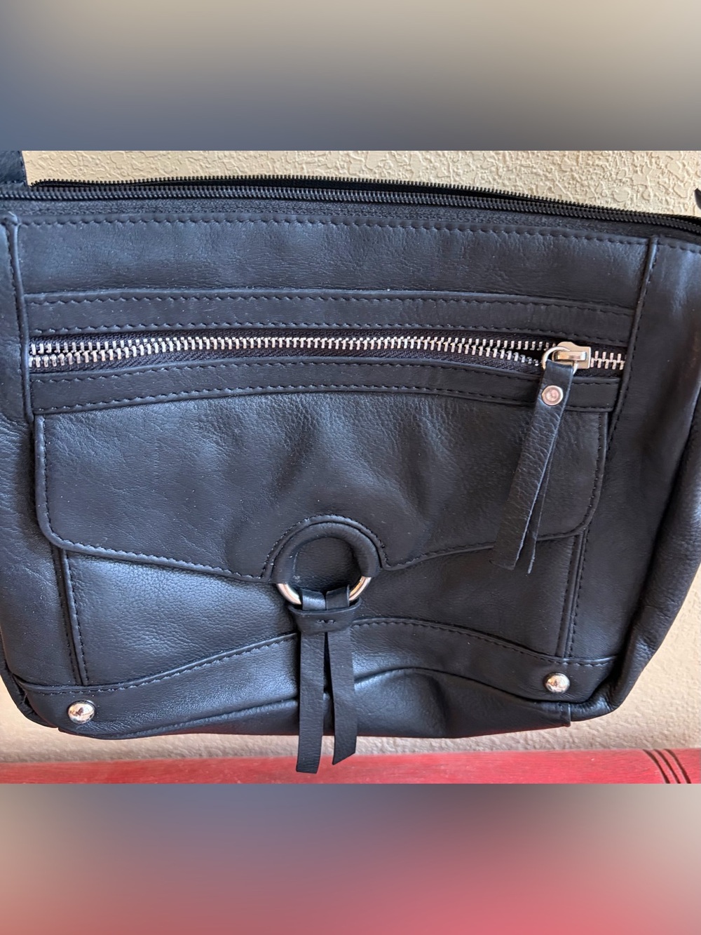 Women’s Black Leather Crossbody